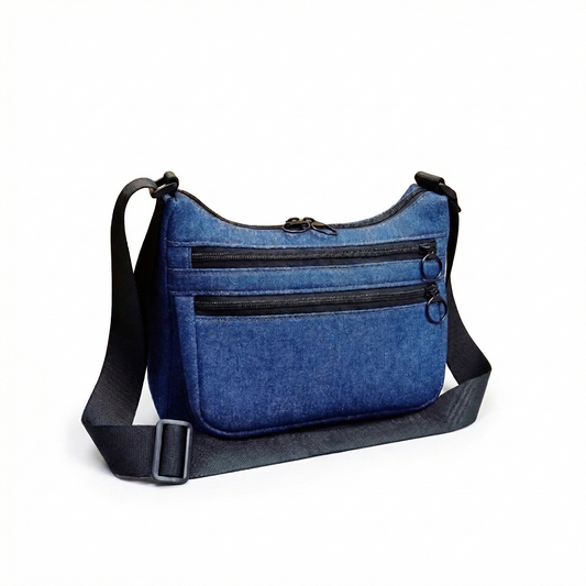 Denim Multi-Pocket Crossbody Bag PDF Download Pattern (3 sizes included)