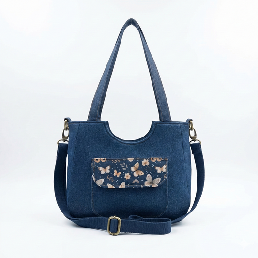 Denim Pocket U-Bag PDF Download Pattern (3 sizes included)