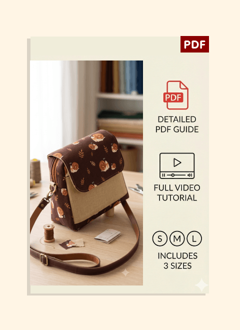 Mini Flap Crossbody Bag PDF Download Pattern (3 sizes included)