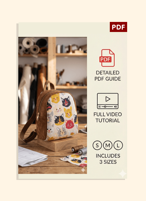 Toddler Backpack PDF Download Pattern (3 sizes included)