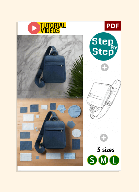 Denim Everyday Sling PDF Download Pattern (3 sizes included)