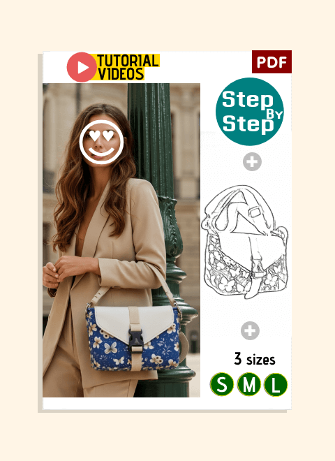 Buckle Crossbody Bag PDF Download Pattern (3 sizes included)