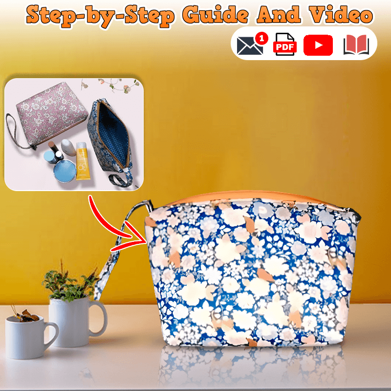 Cute Toiletry Pouch PDF Download Pattern (3 sizes included)