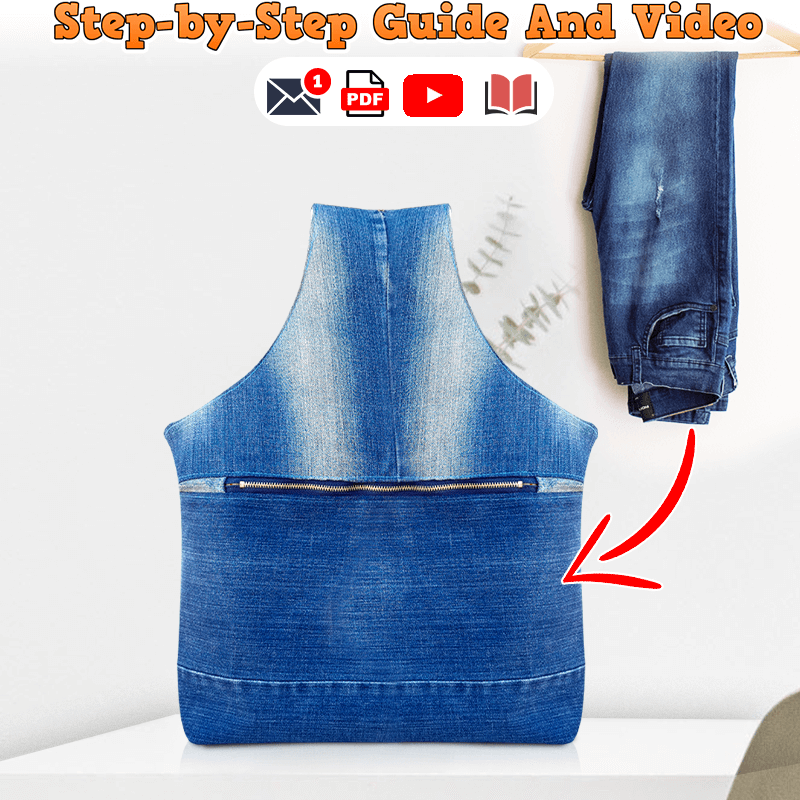 Denim Handle Bag PDF Download Pattern (3 sizes included)