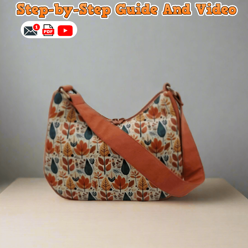 Curved Bottom Sling Bag PDF Download Pattern (3 sizes included)