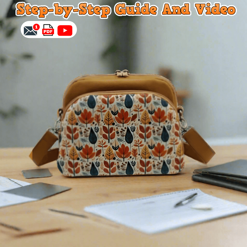 Triple-Compartment Box Crossbody PDF Download Pattern (3 sizes included)