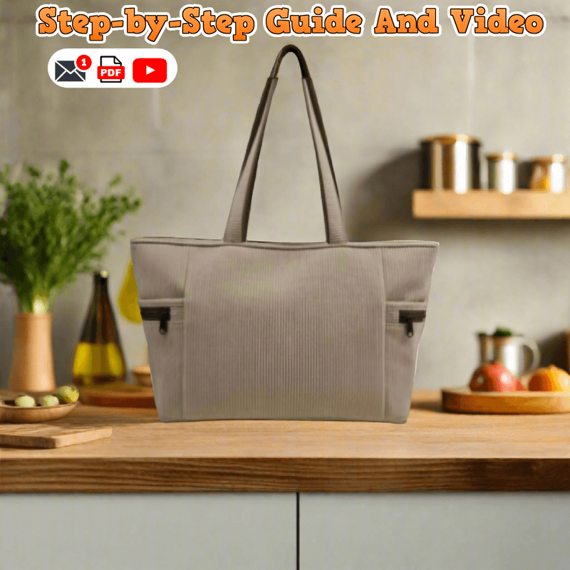 Two-Sided Zip Handbag PDF Download Pattern (3 sizes included)