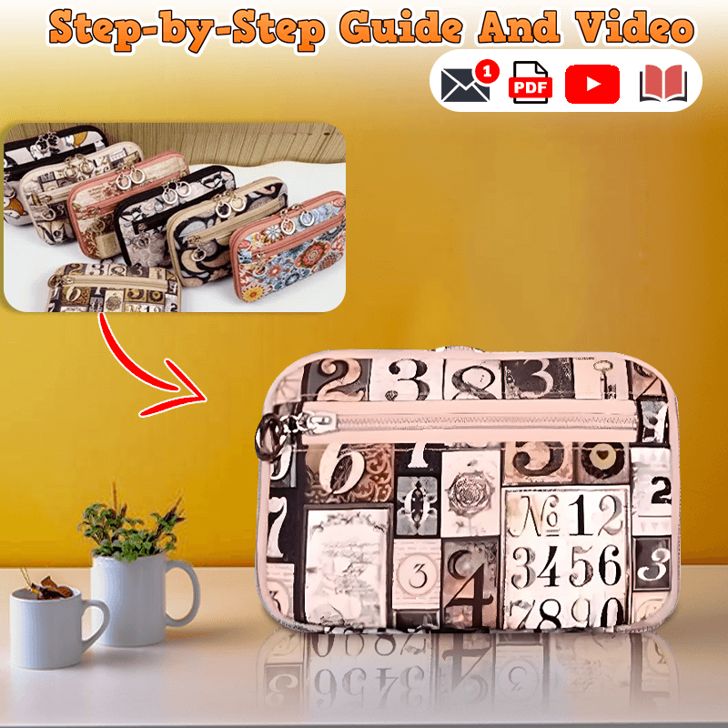 Zipper Card Wallet PDF Download Pattern (3 sizes included)