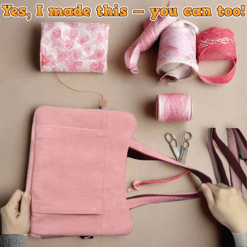 Multi-Pocket Zipper Tote Bag PDF Download Pattern (3 sizes included)
