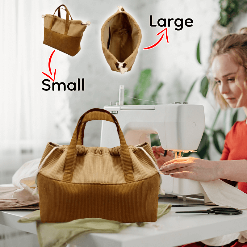 Drawstring Tote Handbag PDF Download Pattern (3 sizes included)