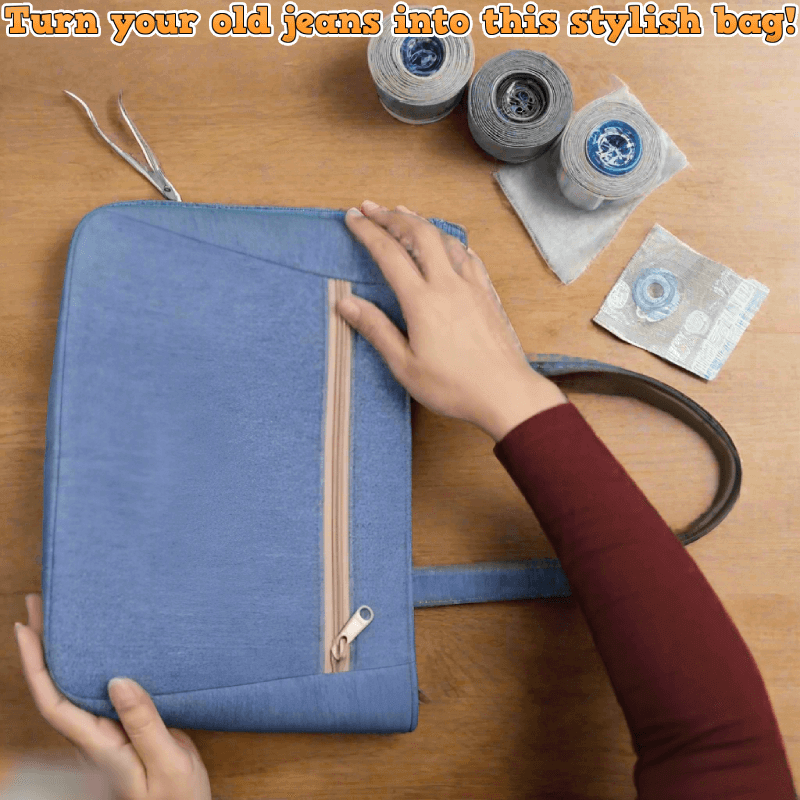 Denim Zip Handbag PDF Download Pattern (3 sizes included)