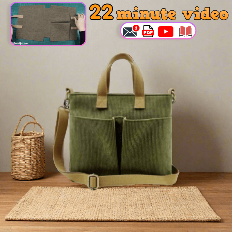 Double-Pocket Zipper Purse PDF Download Pattern (3 sizes included)