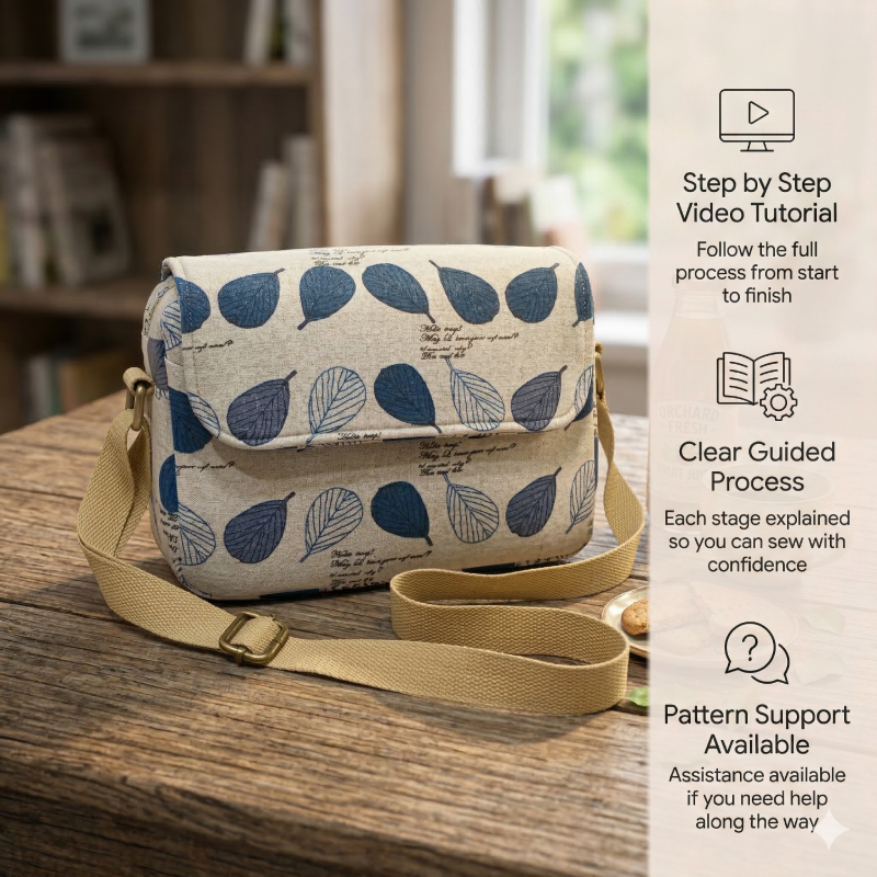 Cute Messenger Bag PDF Download Pattern (3 sizes included)