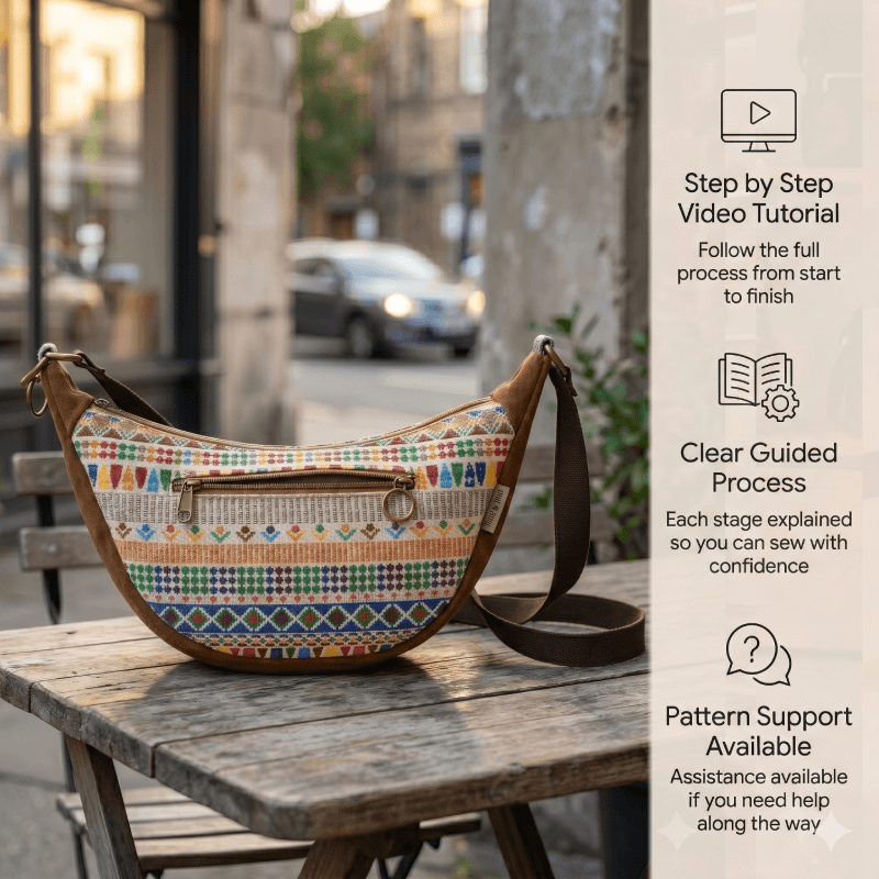 Cute Bum Bag PDF Download Pattern (3 sizes included)