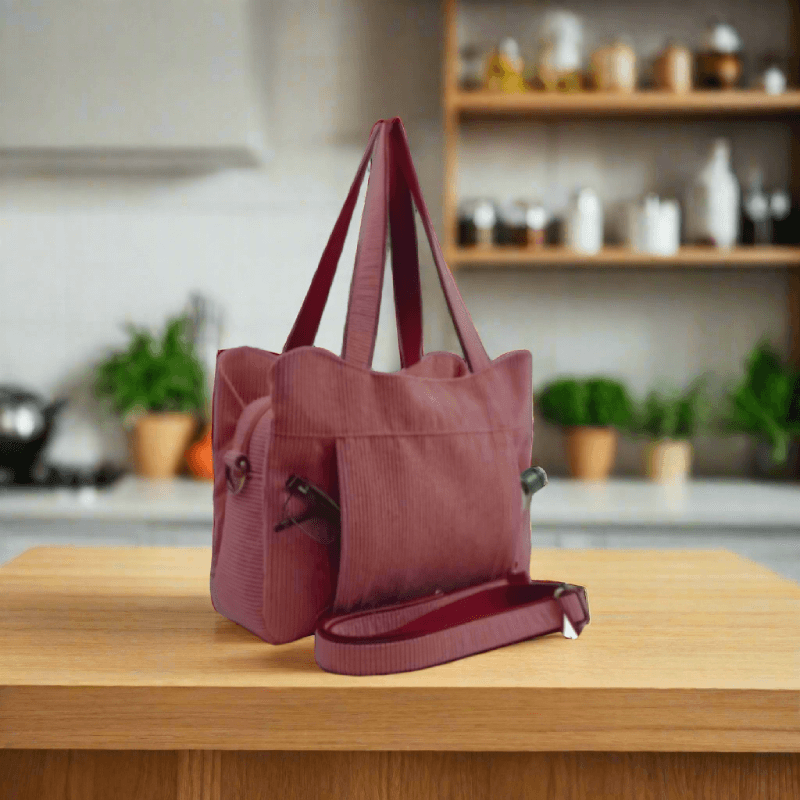 Multi-Pocket Zipper Tote Bag PDF Download Pattern (3 sizes included)