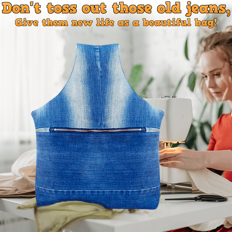Denim Handle Bag PDF Download Pattern (3 sizes included)