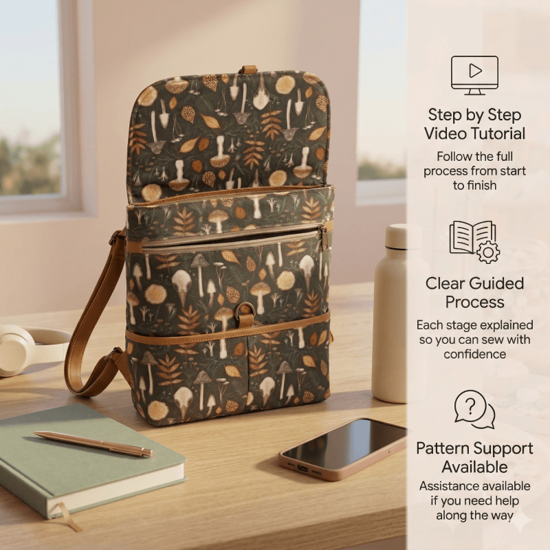 Cute Companion Backpack PDF Download Pattern (3 sizes included)