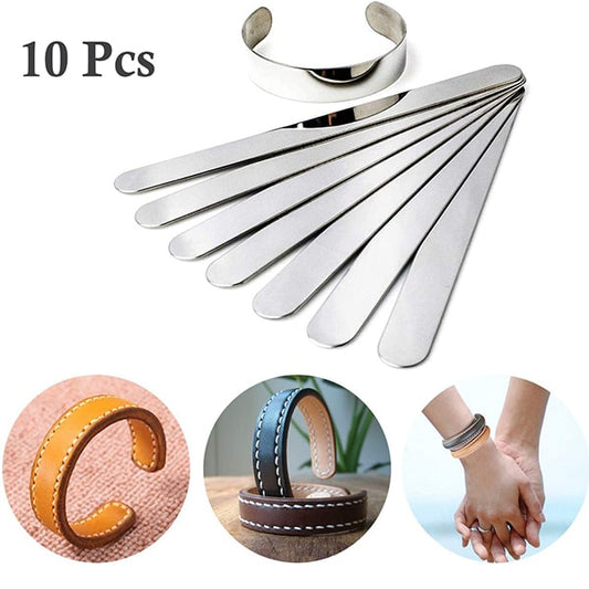 10 Pieces DIY Leather Bracelet Blanks