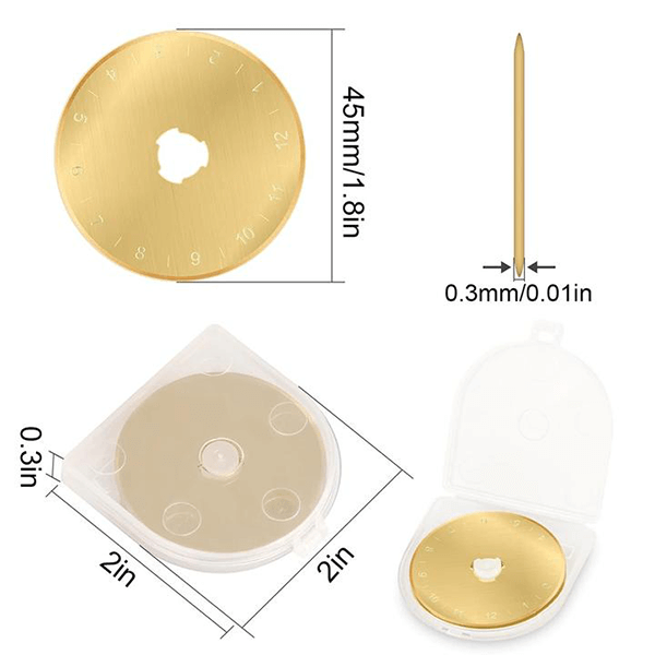 45mm Titanium Coated Rotary Cutter Blades