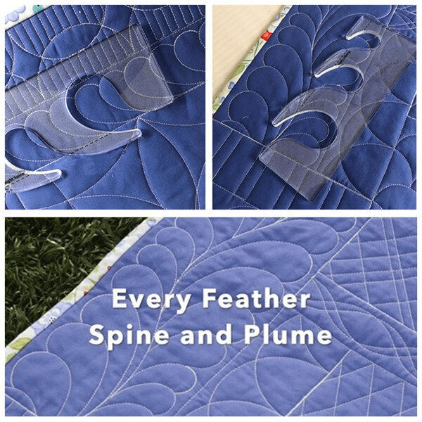 4 Pcs Feather Quilting Ruler Set