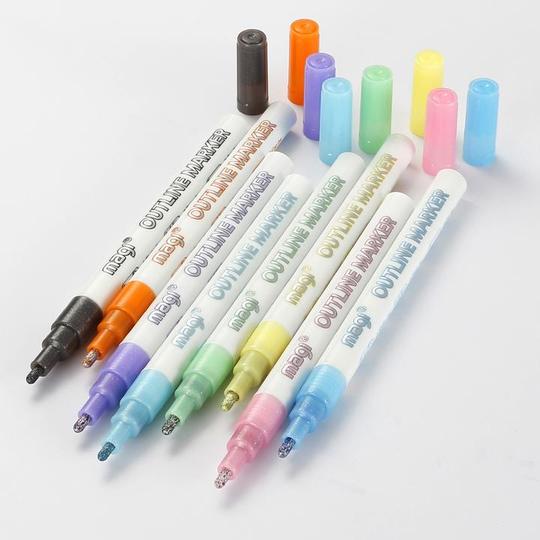 Outline Marker Set (8 Pens Per Set)