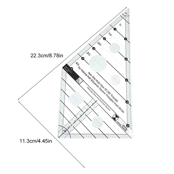 Multi-size 45 & 90 degree Triangle Ruler