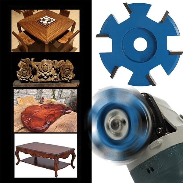 High-Power 6-Blade Wood Carving Disc
