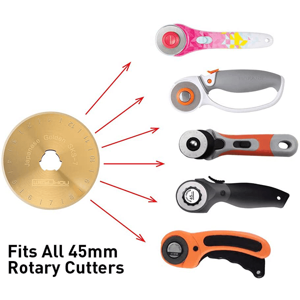 45mm Titanium Coated Rotary Cutter Blades