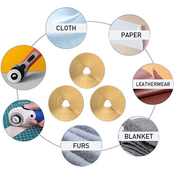 45mm Titanium Coated Rotary Cutter Blades