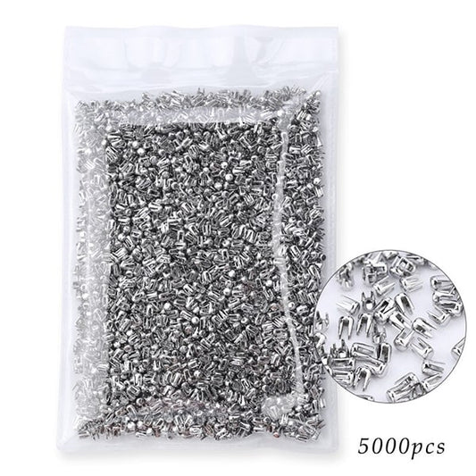 5000 Pcs Silver Spikes Rivets