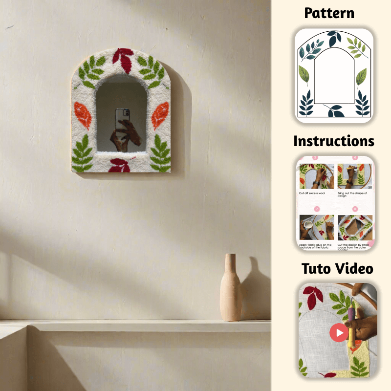 Decorative Mirror Embroidery PDF Pattern