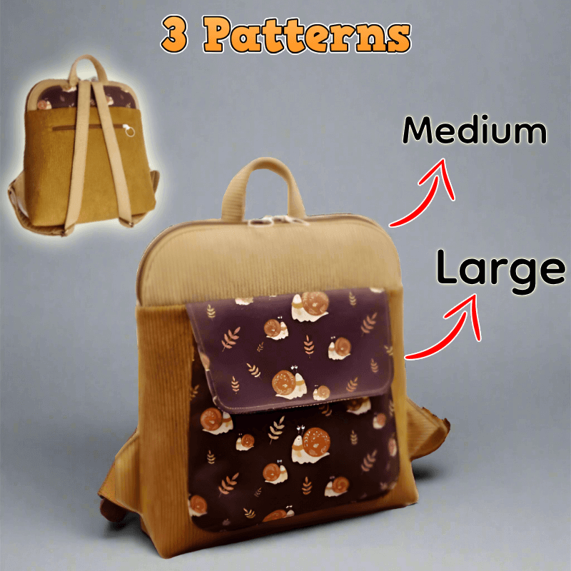 Sweet Backpack PDF Download Pattern (3 sizes included)