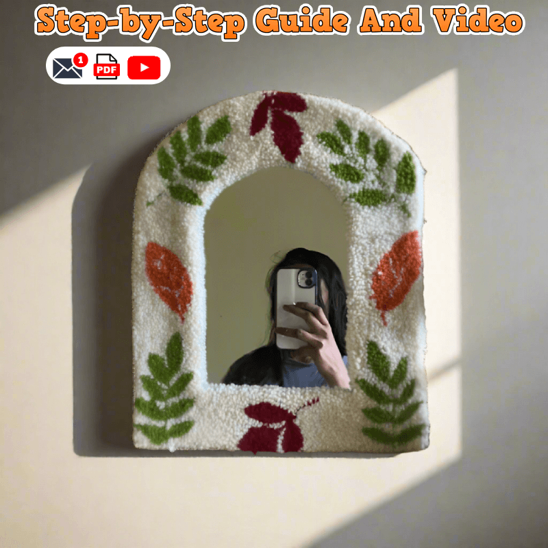 Decorative Mirror Embroidery PDF Pattern