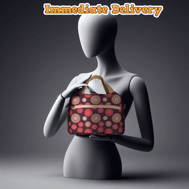 Three-Compartment Handbag PDF Download Pattern (3 sizes included)