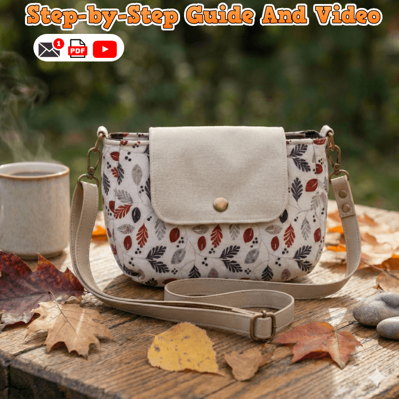 Flap Crossbody Bag PDF Download Pattern (3 sizes included)