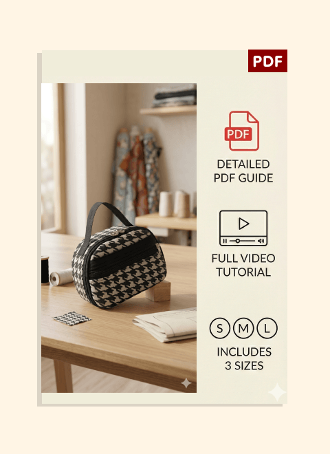 Useful Zipper Pouch PDF Download Pattern (3 sizes included)