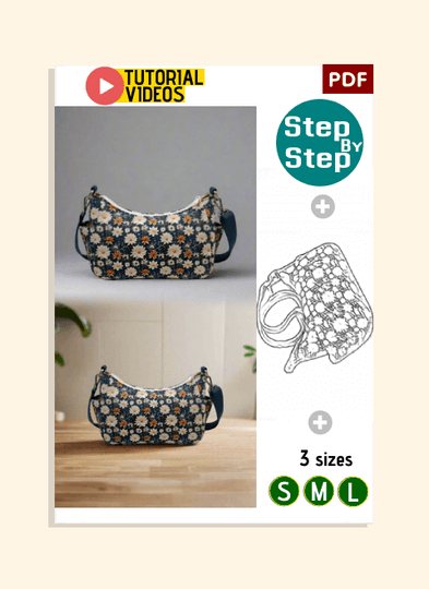 Curved Top Crossbody PDF Download Pattern (3 sizes included)