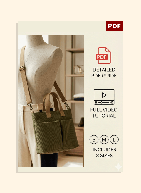 Double-Pocket Zipper Purse PDF Download Pattern (3 sizes included)