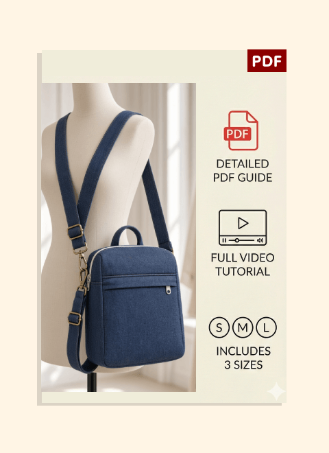 Denim Everyday Sling PDF Download Pattern (3 sizes included)
