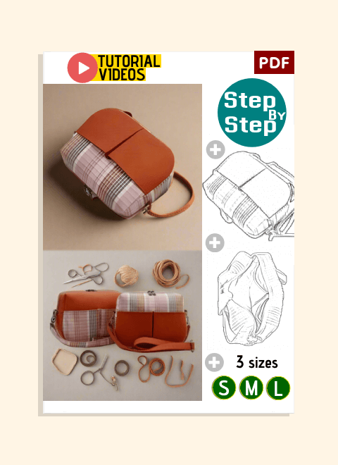 Pocketed Crossbody Bag PDF Download Pattern (3 sizes included)