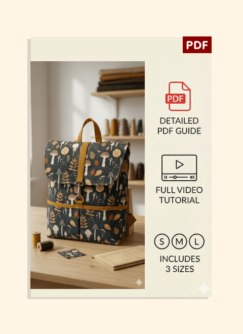 Cute Companion Backpack PDF Download Pattern (3 sizes included)