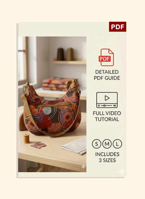 Sweet Shoulder Bag PDF Download Pattern (3 sizes included)