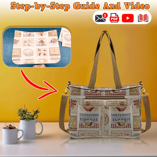 Gusseted Tote Bag PDF Download Pattern (3 sizes included)