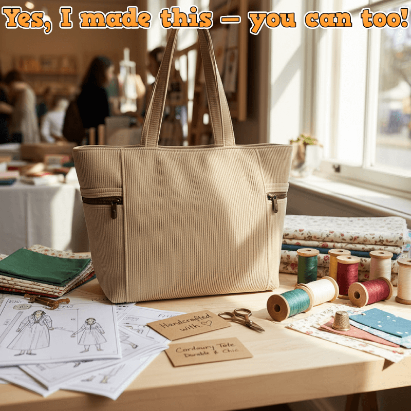 Two-Sided Zip Handbag PDF Download Pattern (3 sizes included)