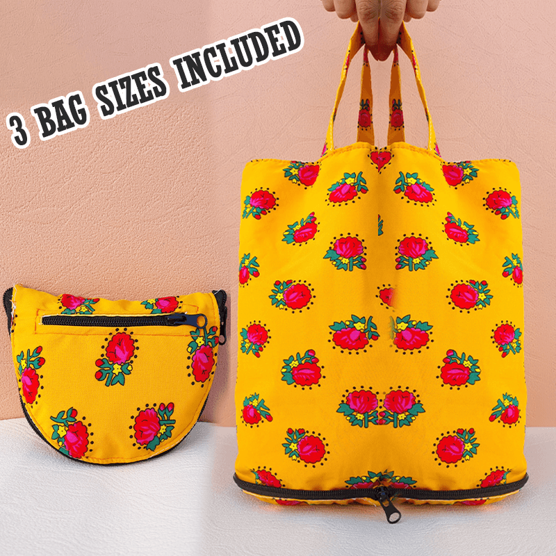 Zippered Foldable Bag PDF Download Pattern (3 sizes included)