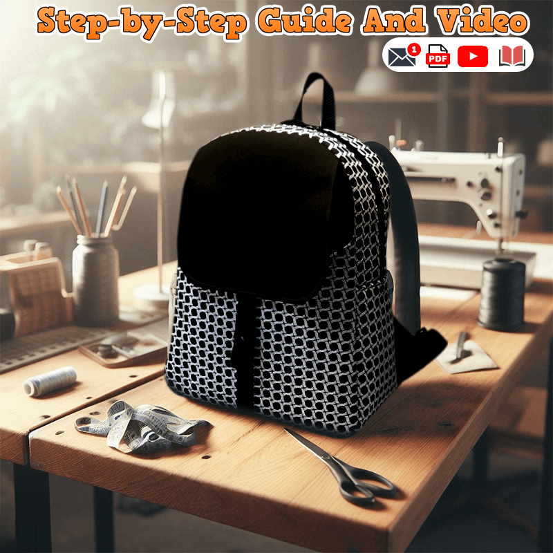 Casual Backpack PDF Download Pattern (3 sizes included)