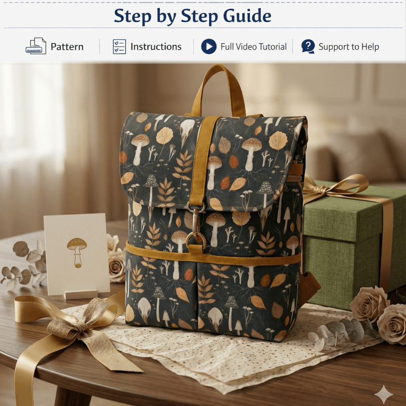 Cute Companion Backpack PDF Download Pattern (3 sizes included)