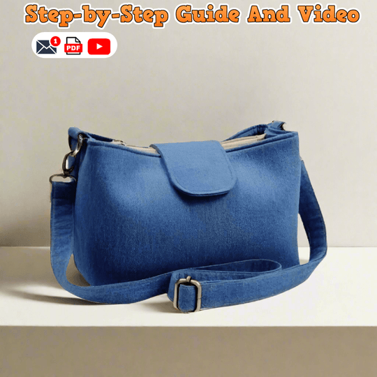 Denim Divided Crossbody Bag PDF Download Pattern (3 sizes included)