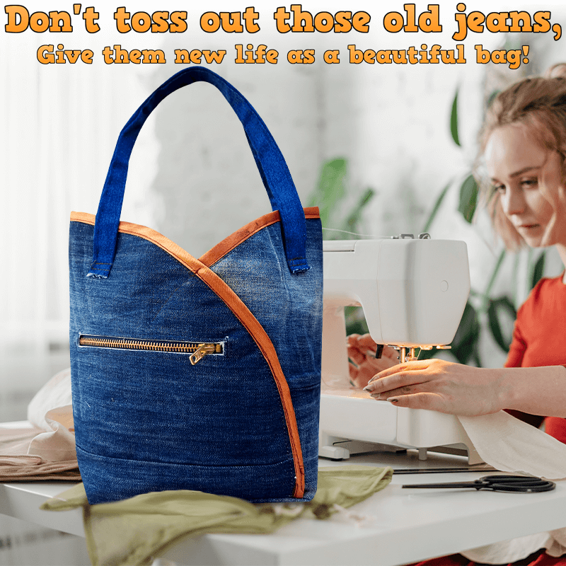 Denim Basket Bag PDF Download Pattern (3 sizes included)