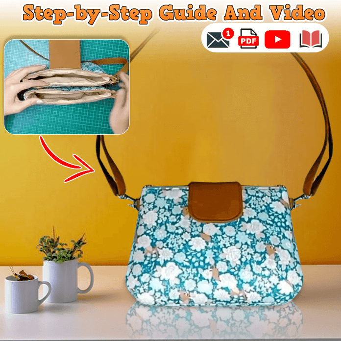 Double Zip Crossbody Bag PDF Download Pattern (3 sizes included)